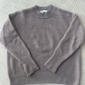 Zara Women’s CashmereTaupe Crewneck Sweater